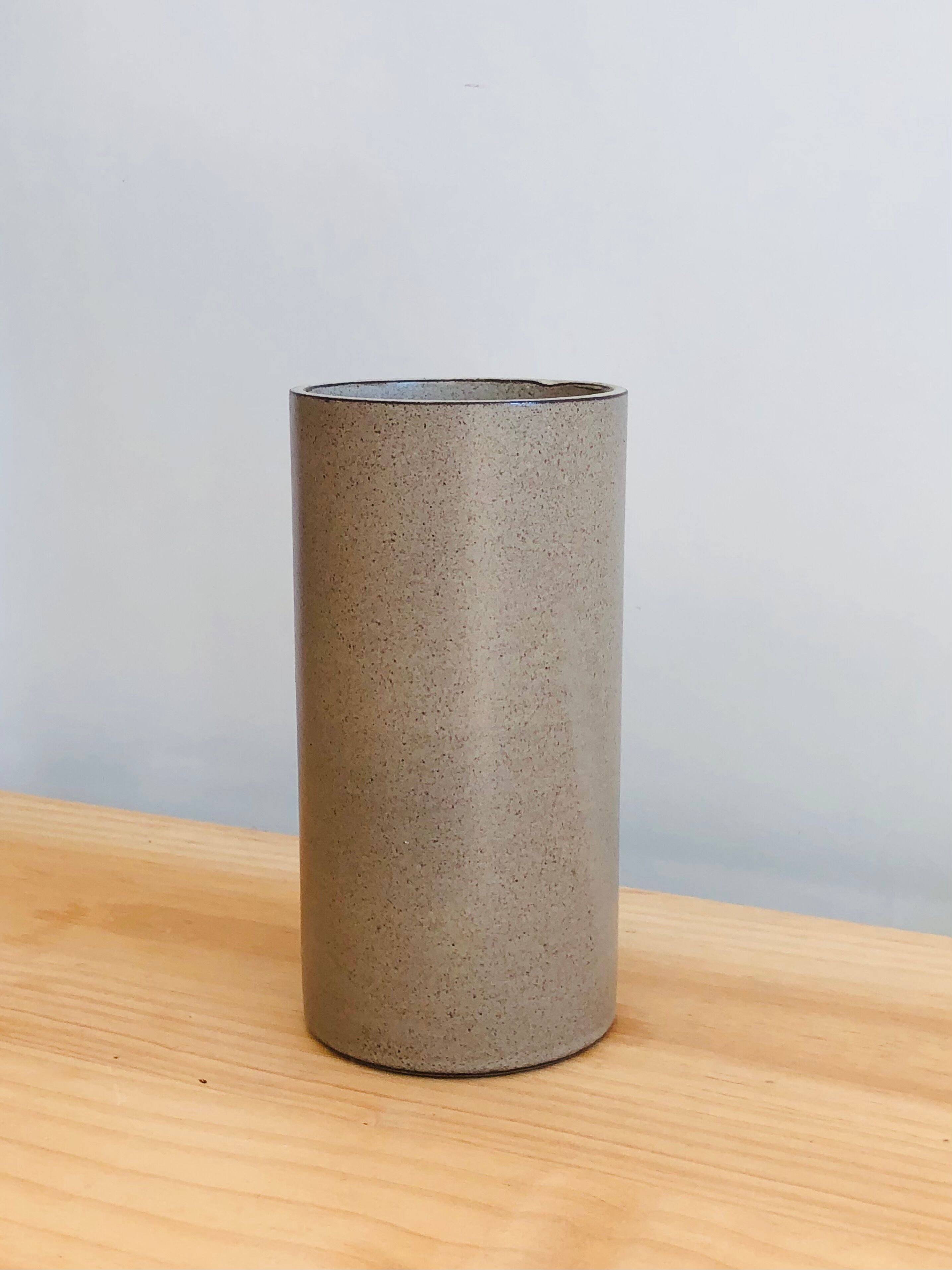 Brown grey ceramic vase