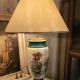 Large pair of 19th century polychrome porcelain vases decorated with landscapes, mounted as lamps
