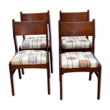 Set of 4 Vintage Teak Scandinavian Style Chairs