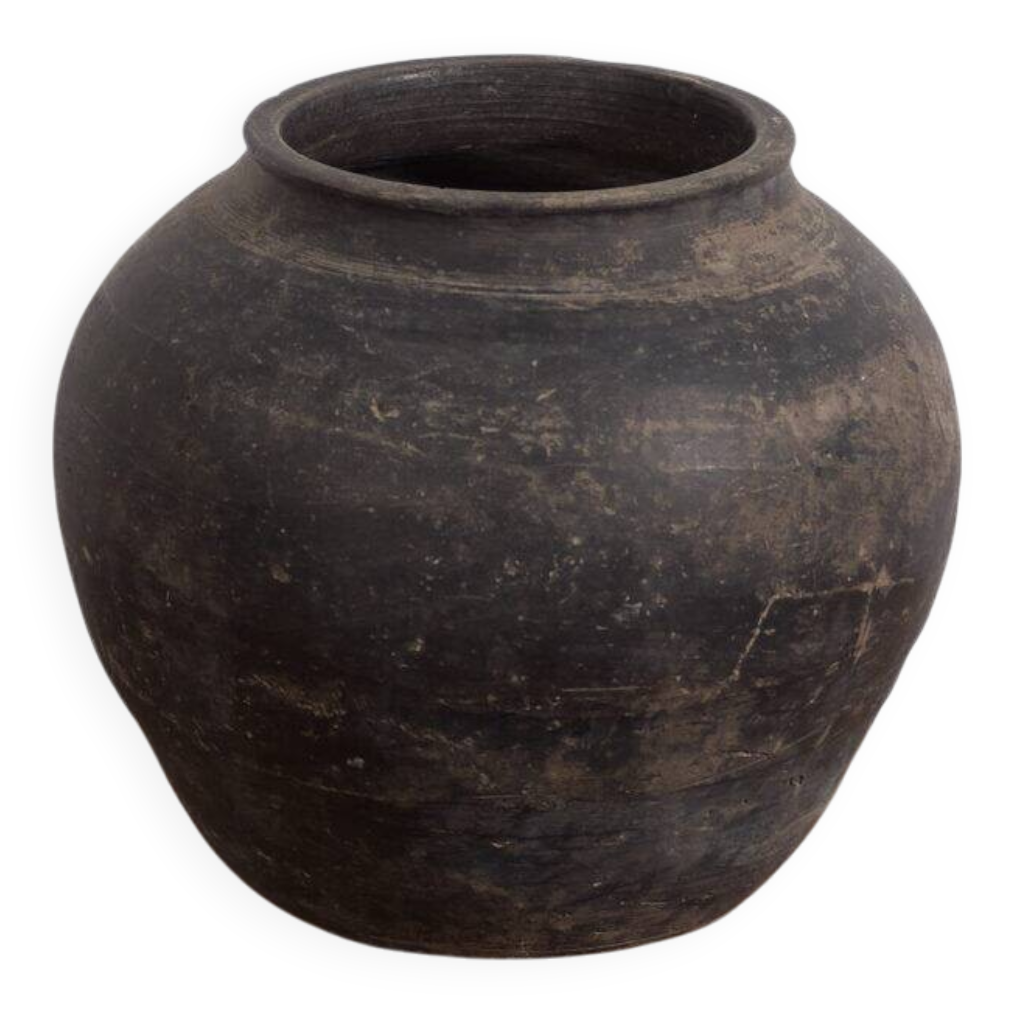 Antique wabi sabi ceramic vase (c.1900) #4