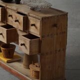 Danish apothecary cabinet in antique pine from the 19th century / Console, 1850–1880s