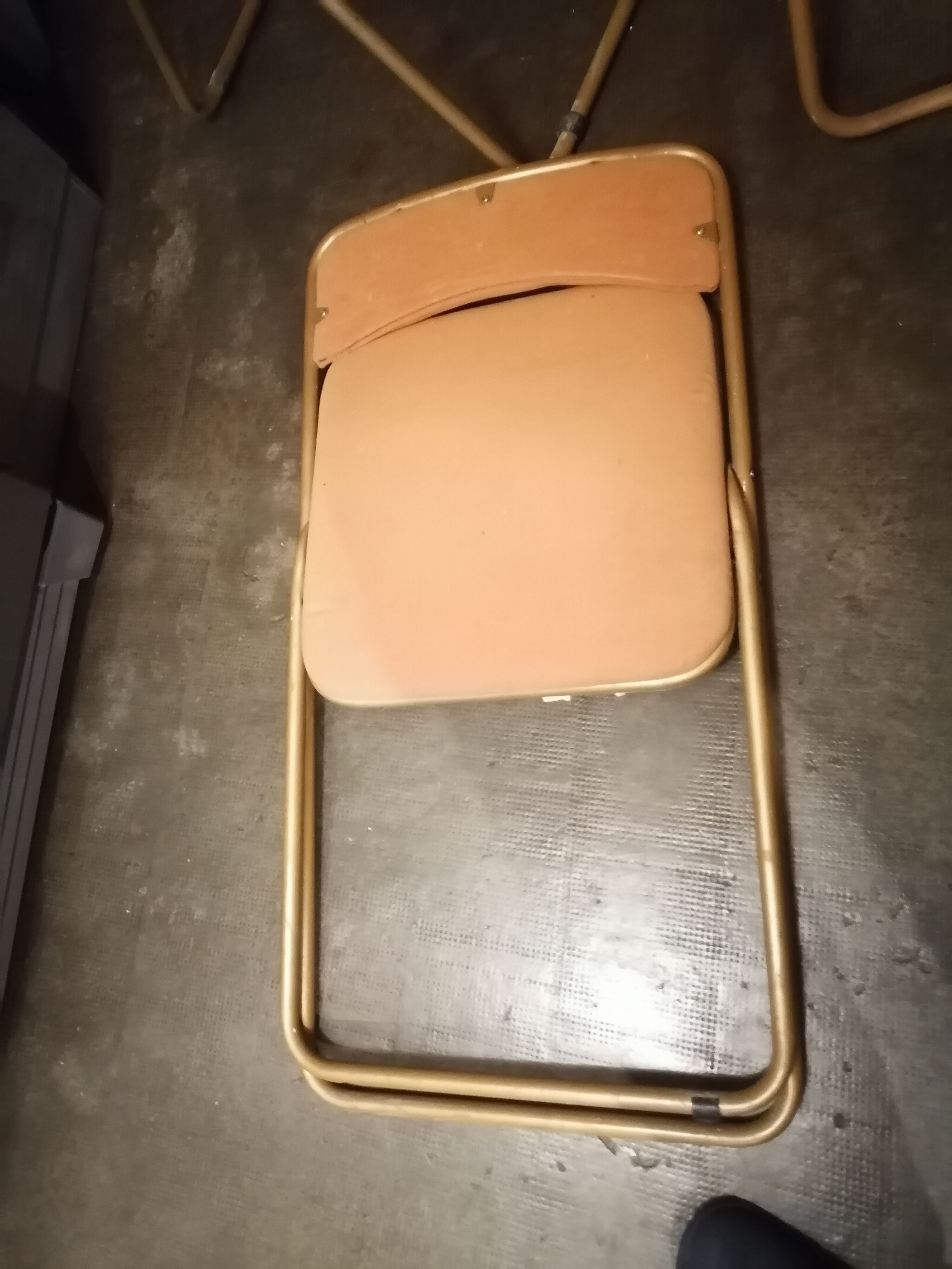 Lot 3 stained lafuma folding chairs