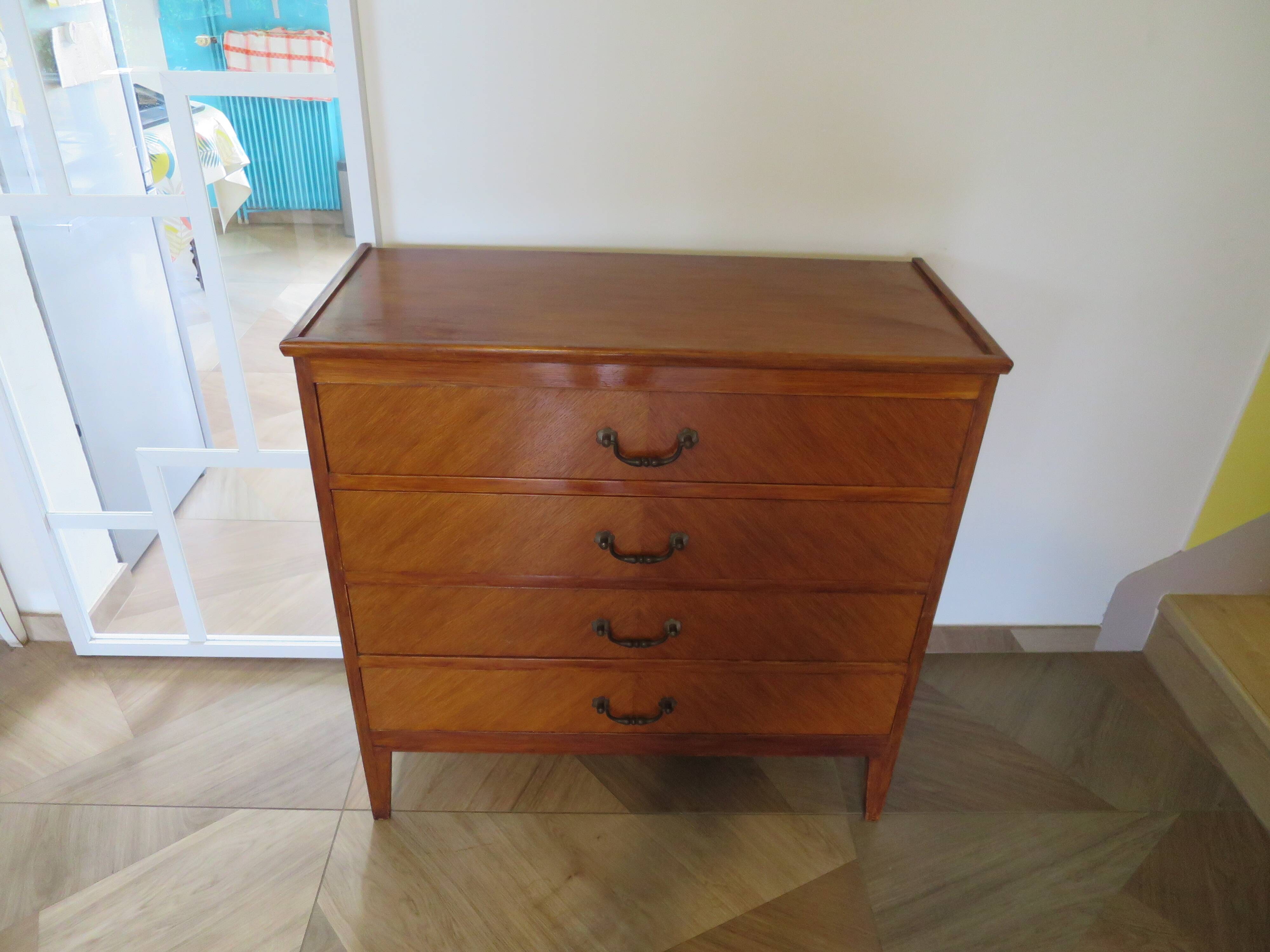 Vintage - Chest of drawers - 4 drawers - wood - 1950s/60s - modernist/Scandinavian