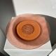 Molded pink glass dish art nouveau patterns D: 31.5cm