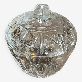 Reims chiseled glass sugar bowl