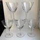 Set of 5 engraved wine glasses star model 50s