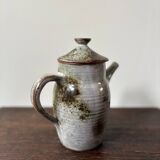 Sanded stoneware pitcher by Chantal and Thierry Robert, 1970s