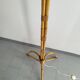 Vintage rattan & straw floor lamp 1950