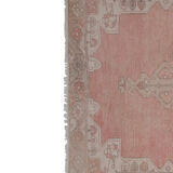 1970s vintage tan handwoven turkish oushak rug 128 x 217 cm