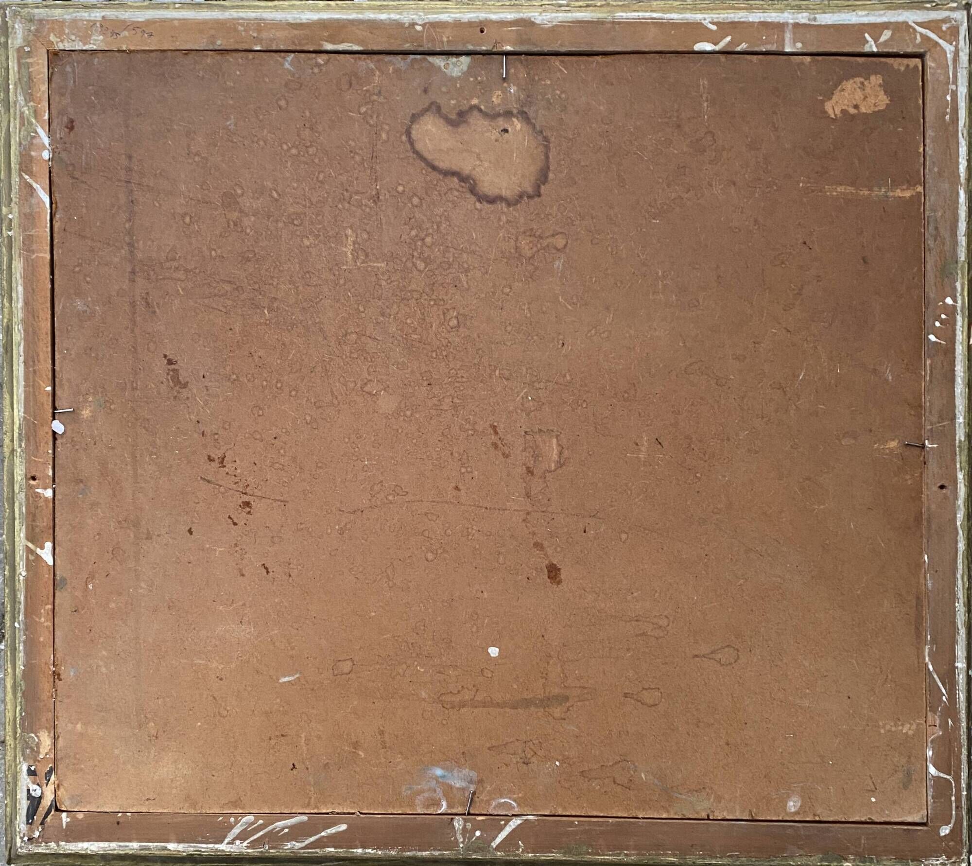 Table ec. French HSP “Edge of pond with trees” signed (to be deciphered)