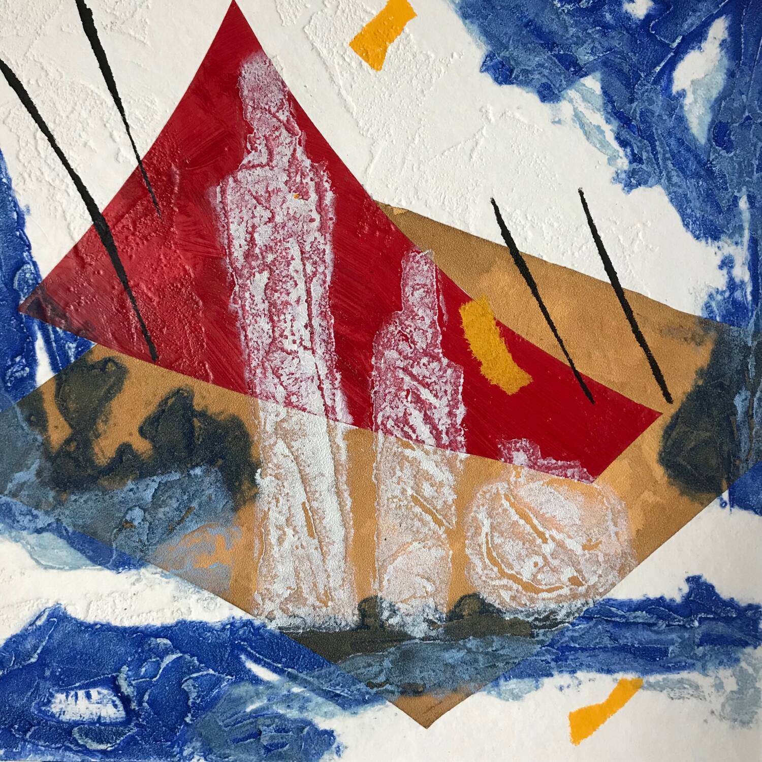 Bernard alligand (1953).ciel parfumé,2003.gravure carborundum+collage