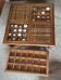 Grande table basse artisanale en bois exotique + gigogne