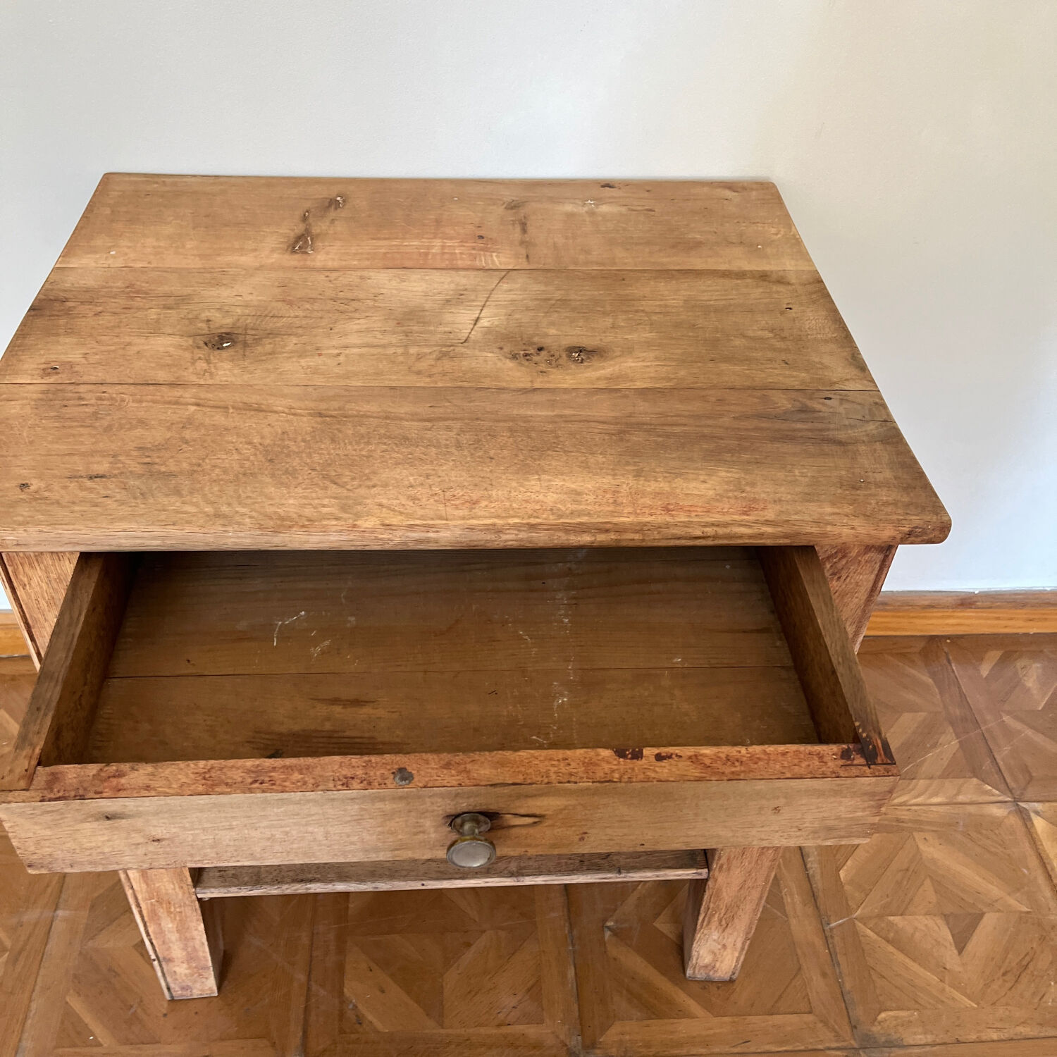 Rough wood anchor log and drawer