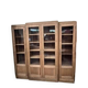 oak display cabinet with 4 doors
