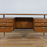 Mid-Century Danish Teak Desk by Kai Kristiansen for Feldballes Møbelfabrik, 1960s