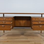 Mid-Century Danish Teak Desk by Kai Kristiansen for Feldballes Møbelfabrik, 1960s