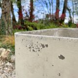 Large beige Eternit cube planter