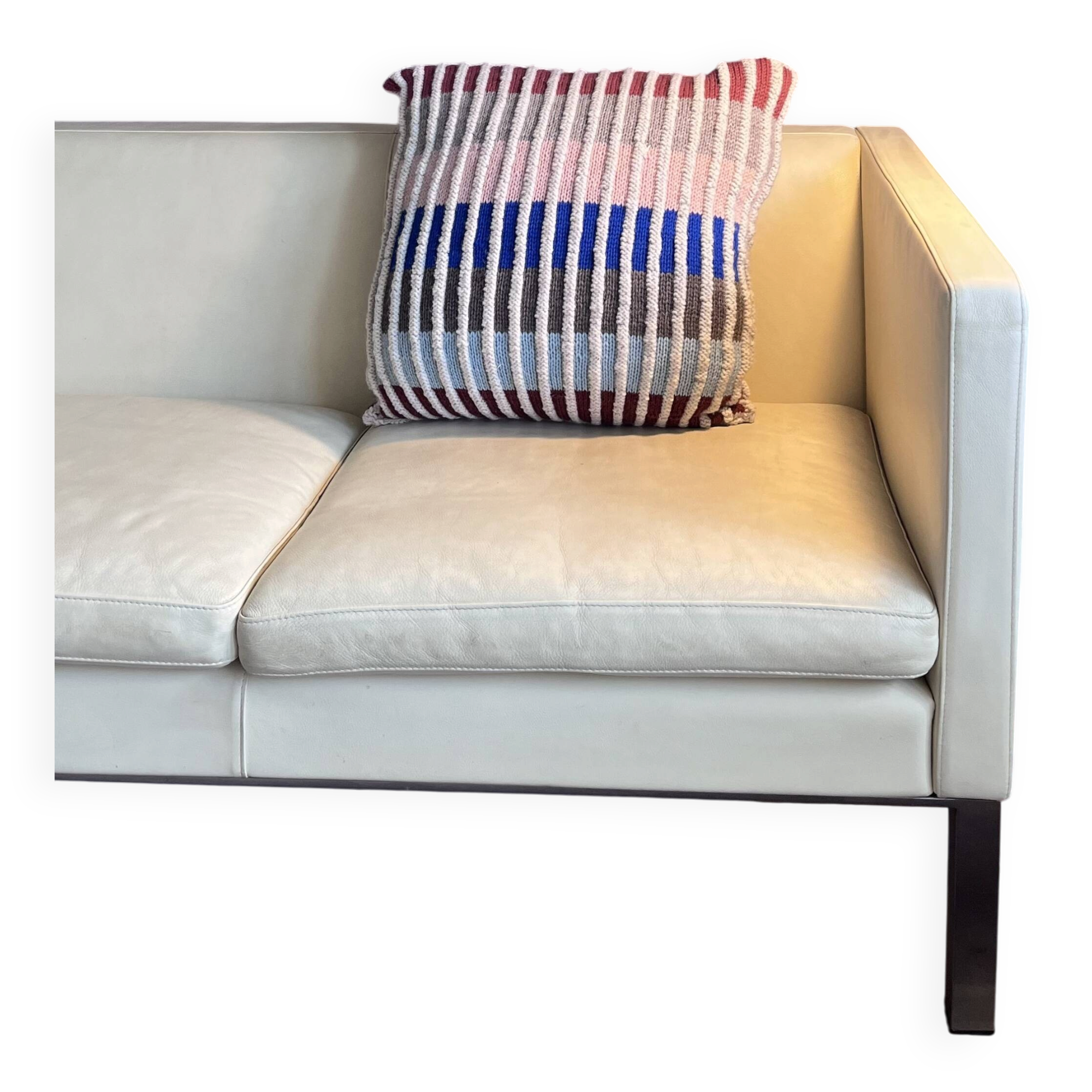 Erik Jørgensen EJ50 Sofa Danish Design - cream white leather, 3-seater