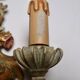 Pair of carved wood and metal sconces, Chelini FIrenze, Italy