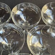 6 Coupes à champagne – Cristal taillé