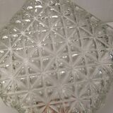 Old vintage ceiling light molded glass suspension chandelier