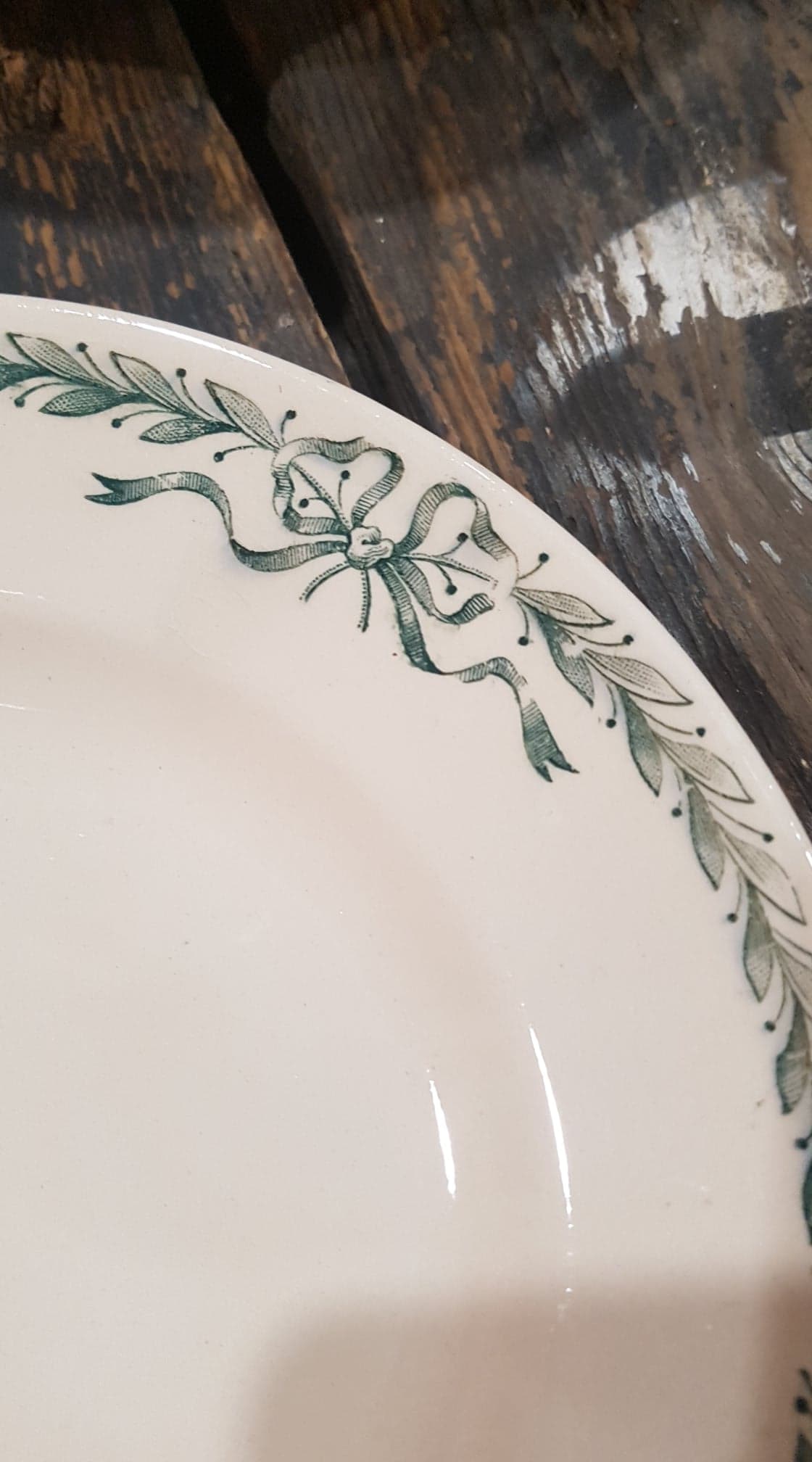 Lot of 10 plates in Terre de Fer Longchamp model Belleville