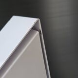 Vintage 1980s lamp in white lacquered metal