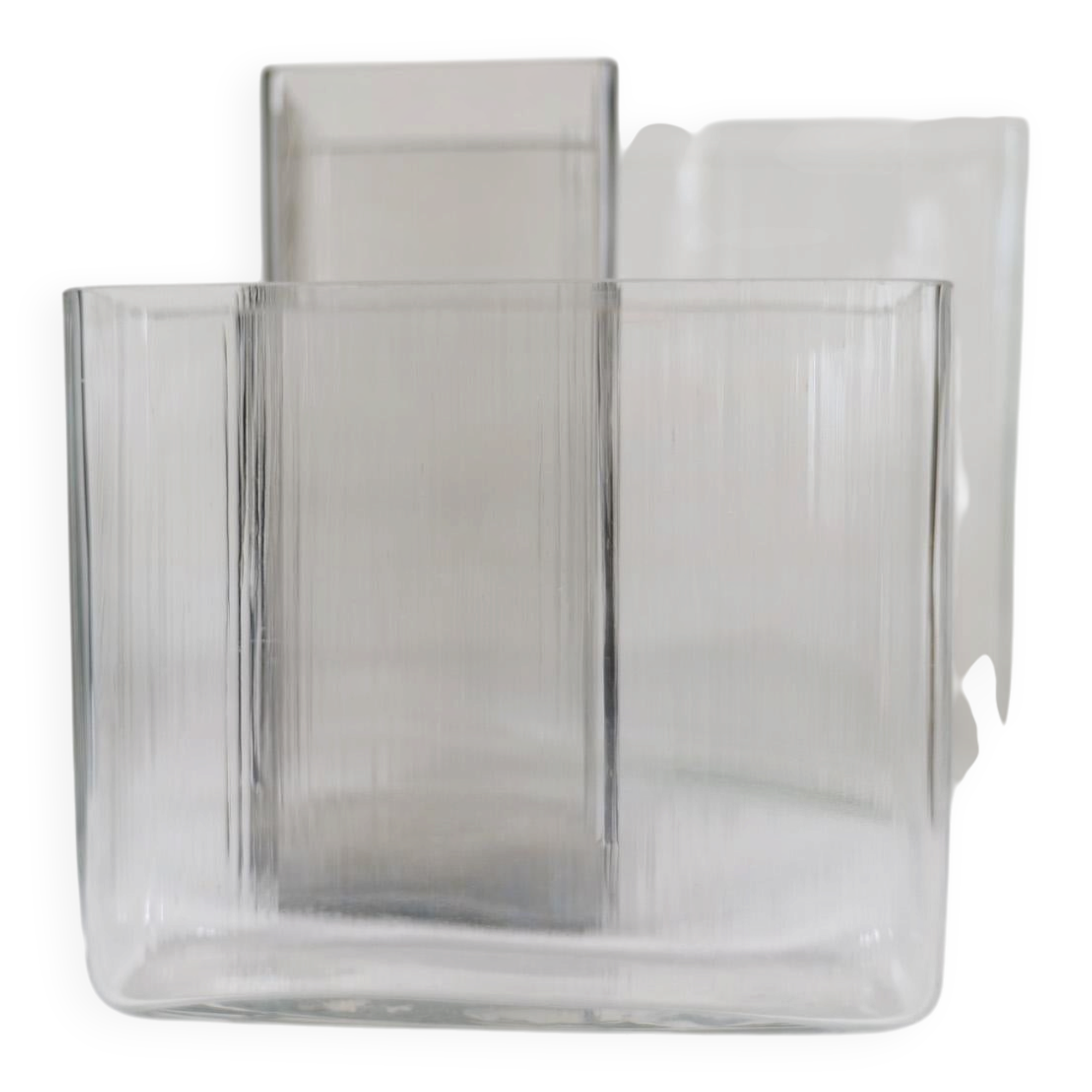 Midcentury Modern collection of ten "Ice" vases by Gullaskruf, Sweden, 1960s.