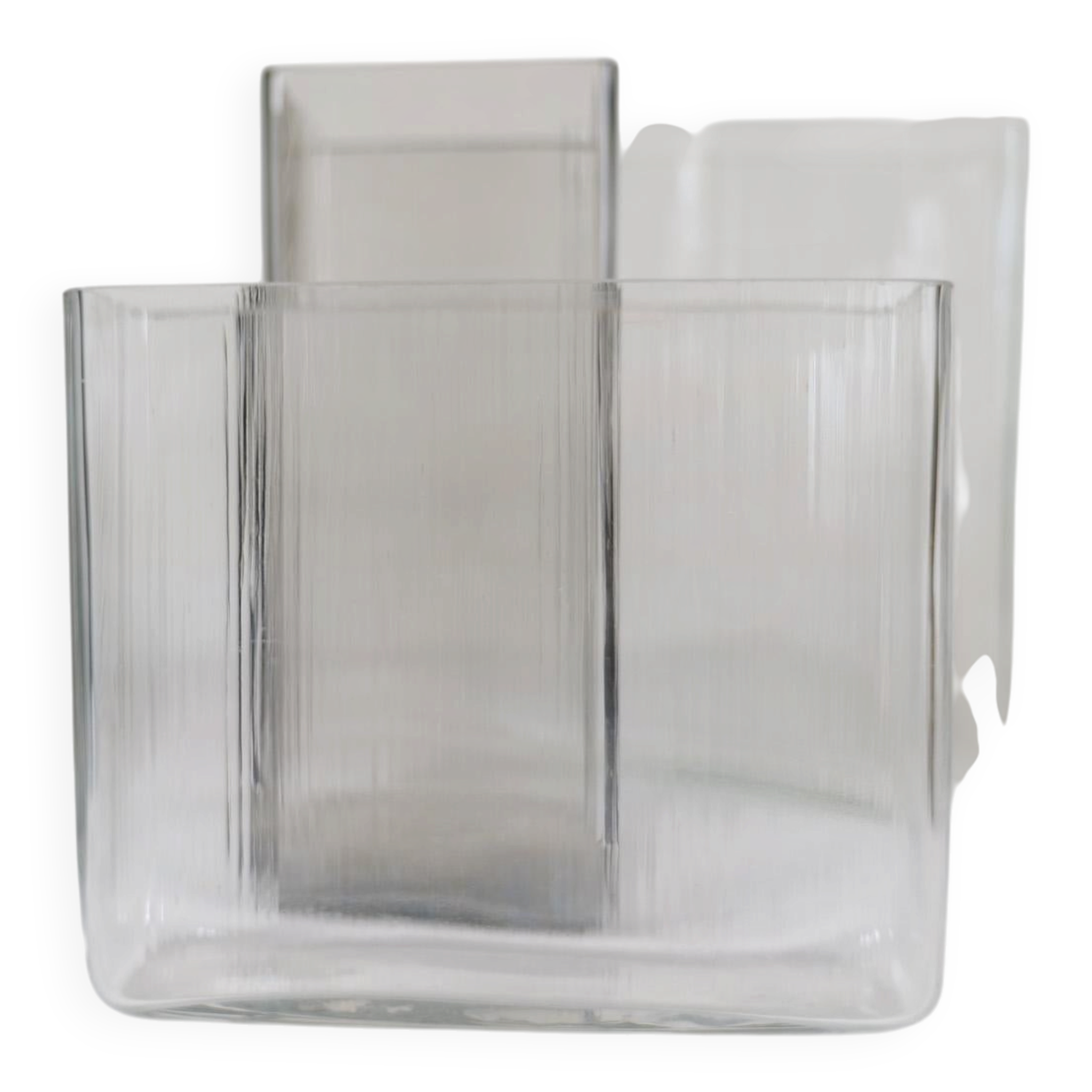 Midcentury Modern collection of ten "Ice" vases by Gullaskruf, Sweden, 1960s.
