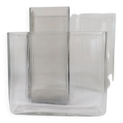 Midcentury Modern collection of ten "Ice" vases by Gullaskruf, Sweden, 1960s.