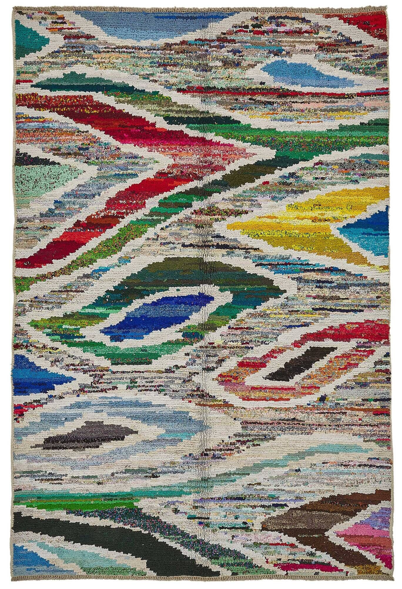 Handwoven Turkish Recycled Boho Rug 177 cm x 260 cm