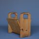Vintage pine magazine stand, 1970s