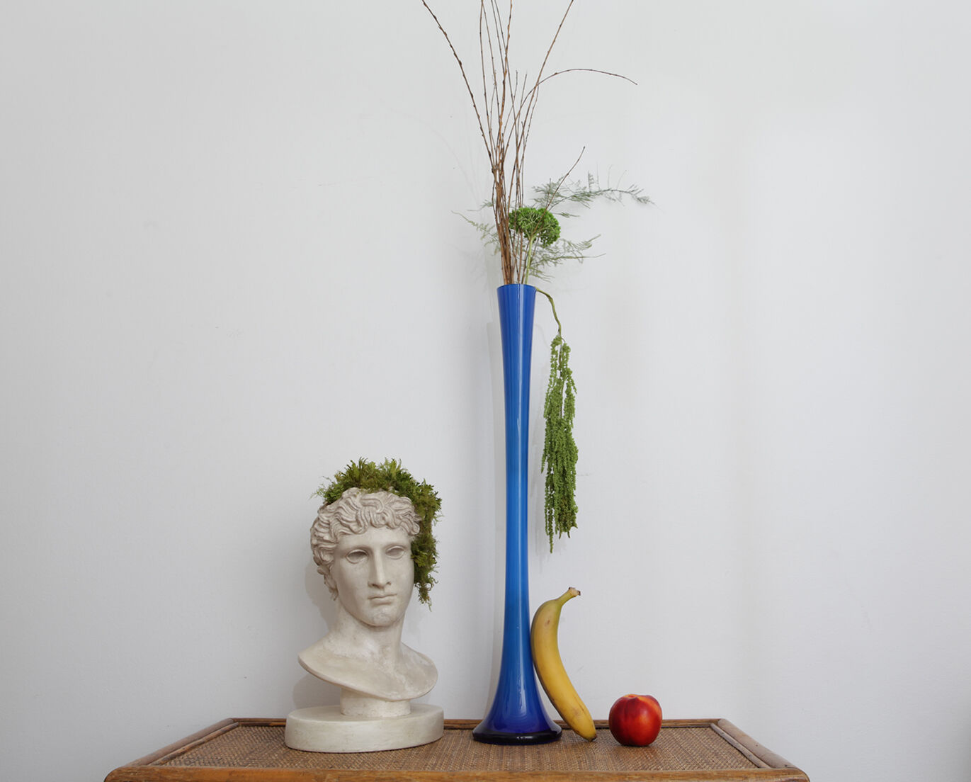 Large blue soliflore vase 70cm