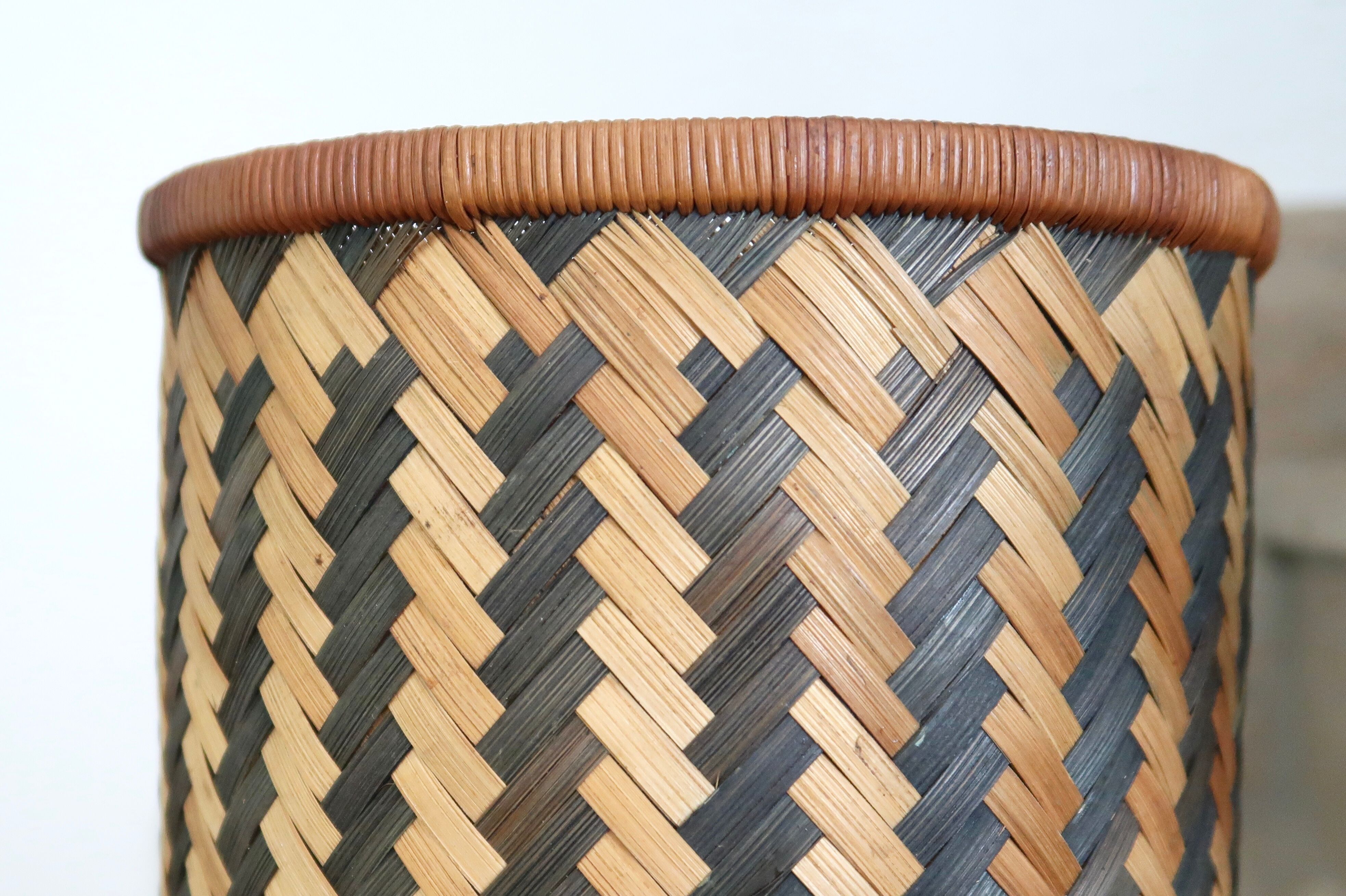 Wicker paper basket, 80s