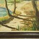 Landscape oil on wood framed C.Peyron
