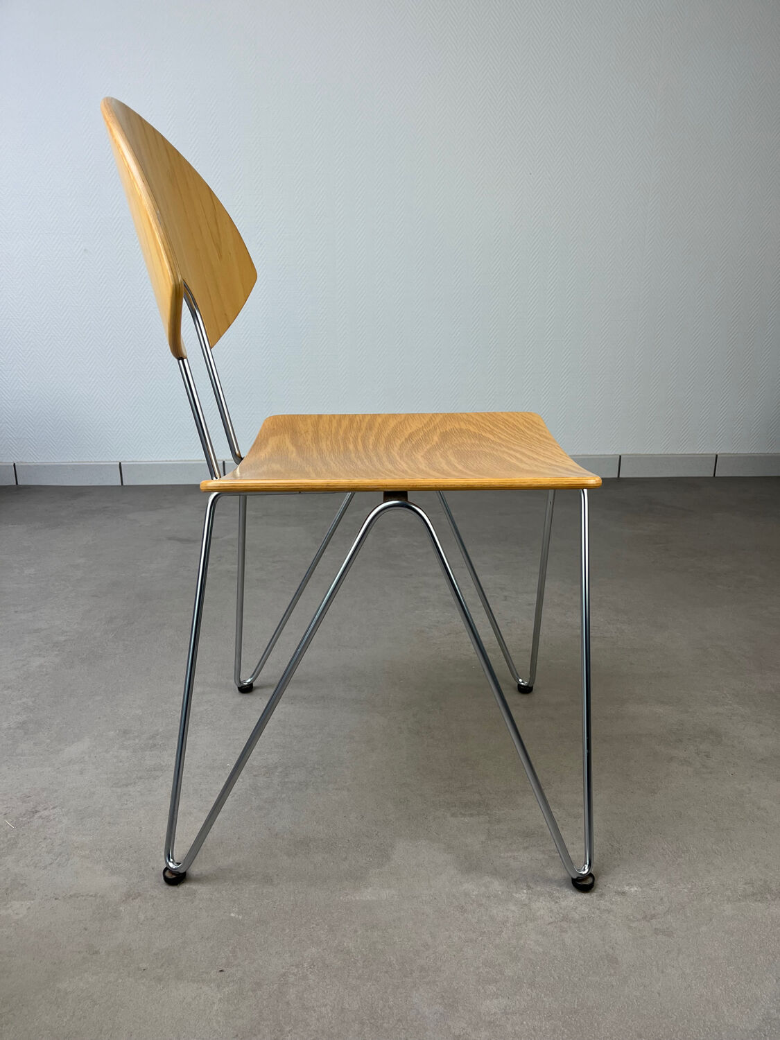 6 Mikado chairs 1800, stackable, design by Walter Leeman for Kusck&co.