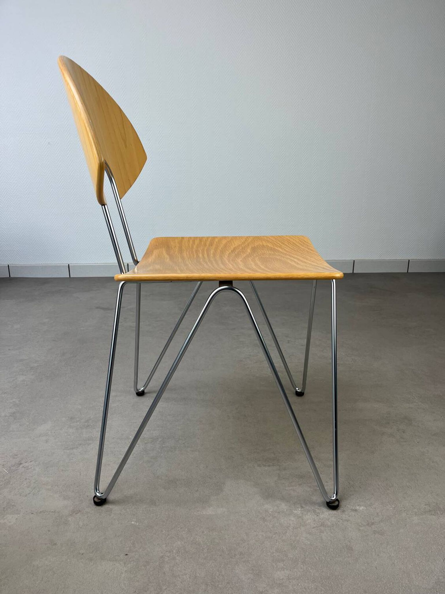 6 Mikado chairs 1800, stackable, design by Walter Leeman for Kusck&co.