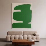 Green abstract on canvas