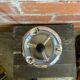 Vintage Cast Iron Stand Ashtray + Chrome Metal Arm