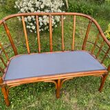 2-seater rattan bench