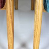 Restored Mid-Century Pink & Turquoise Beech Armchairs, 1960s, Set of 2