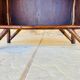 Vintage two-tier bamboo and rattan shelf with storage, Circa 1960
