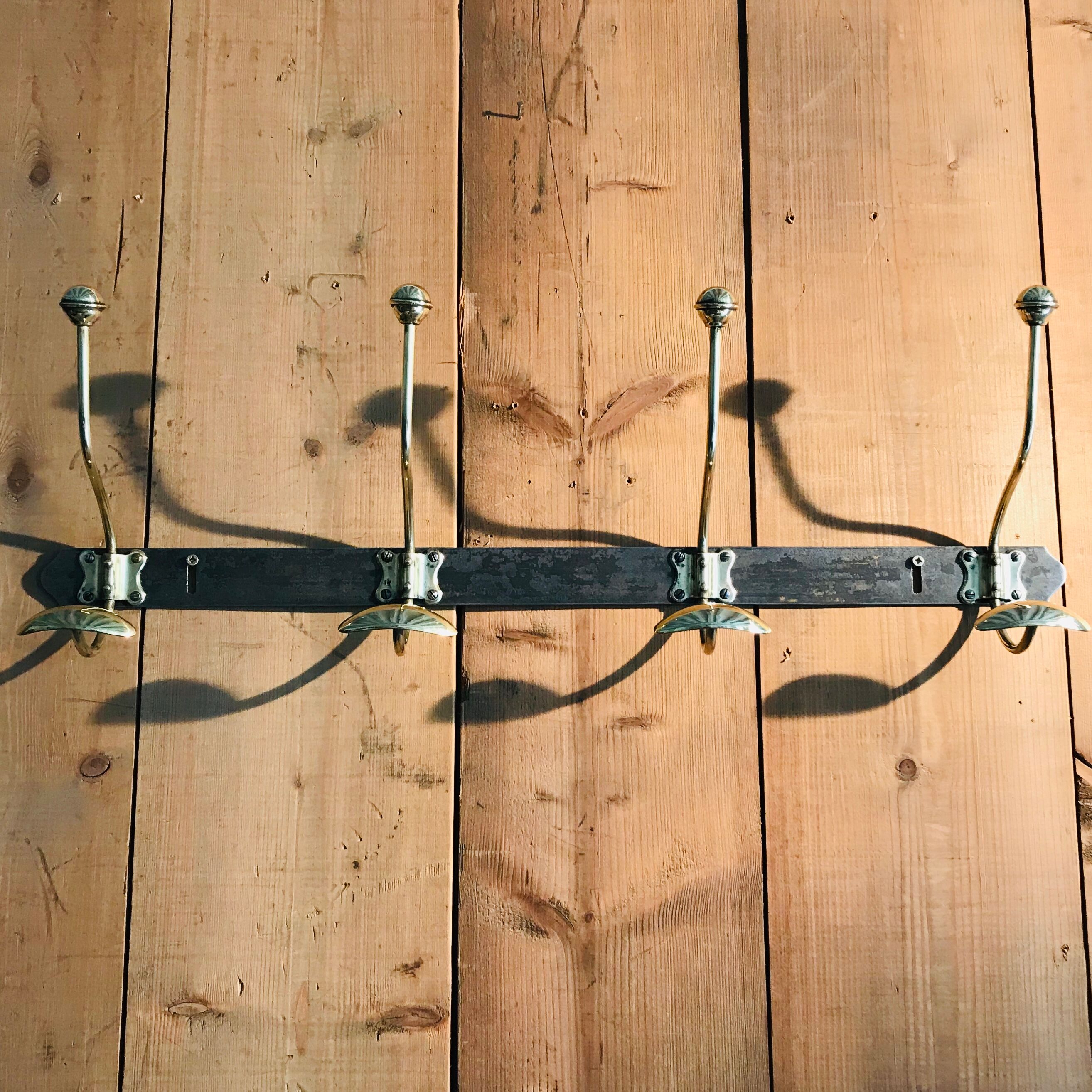 Beautiful 1900 brass and steel wall pad