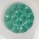 Large oyster plate Gien, slipware, turquoise, 1960-70