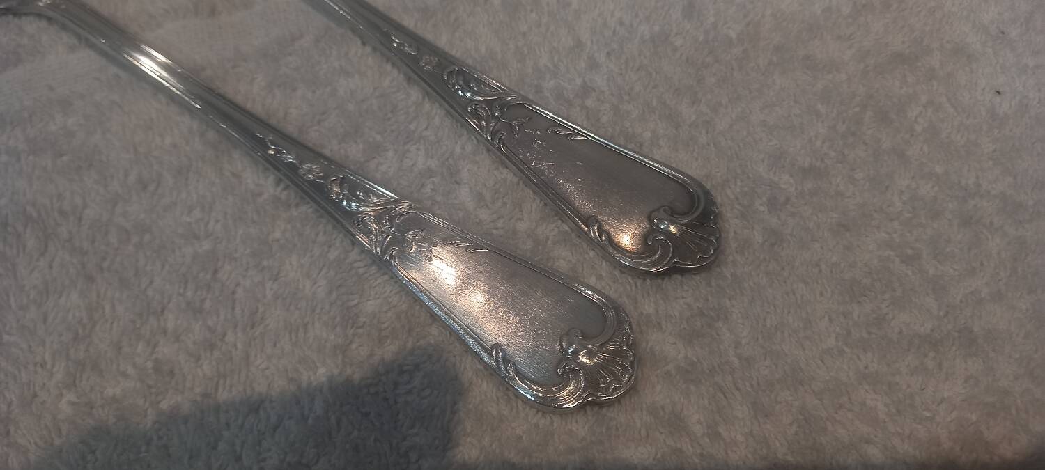2-piece silver-plated salad set, Ercuis LXV 29, 25.7cm