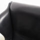 Black leather armchair, Danish design, 1970s, production: Denmark
