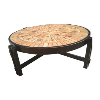 Roger capron vintage herbarium coffee table