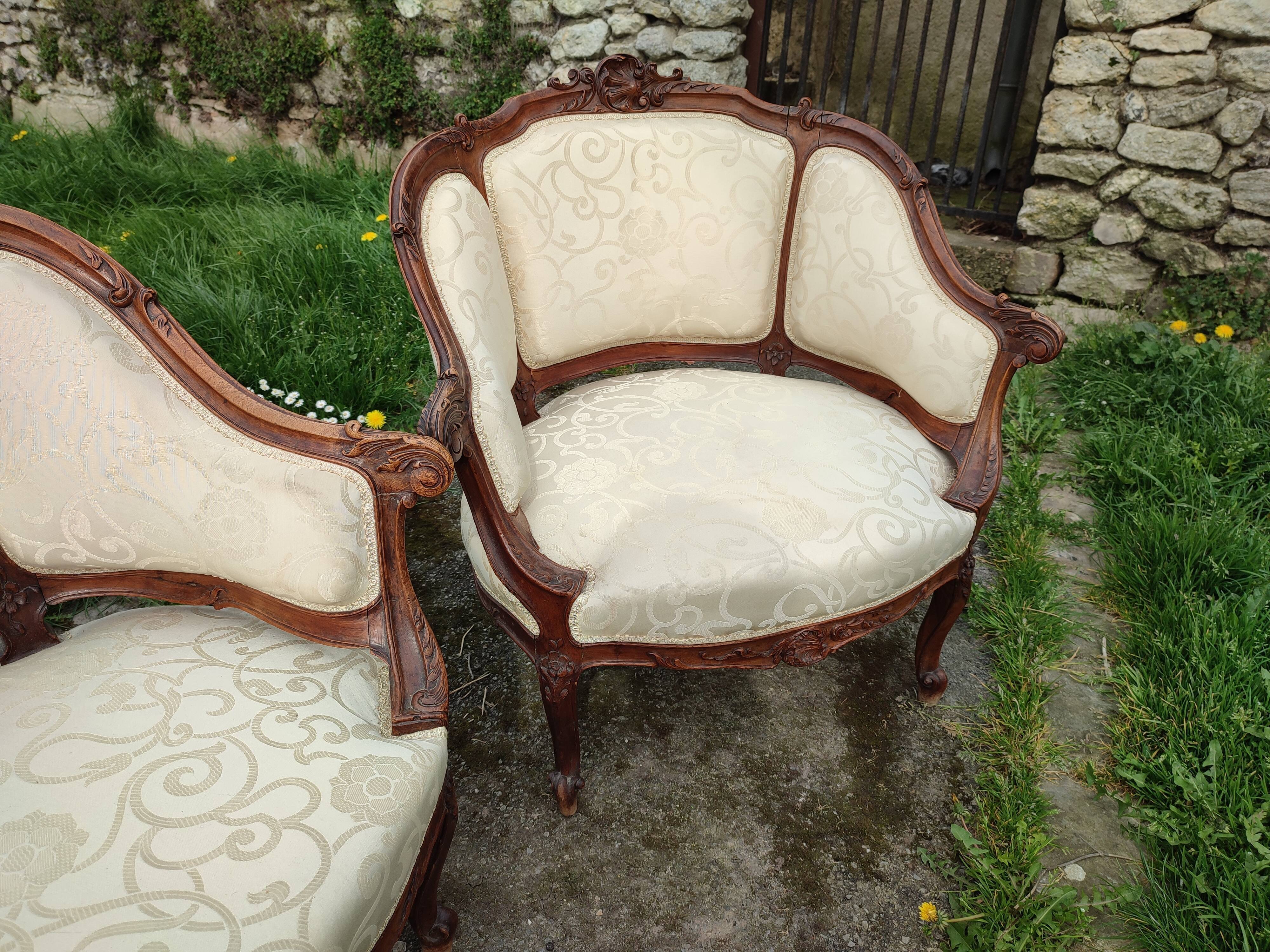 Louis XV rocaille style living room set