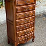 Louis XV style chest of drawers in solid wood from the 20th century