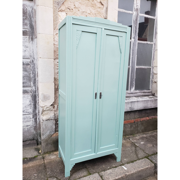 Paris Art Deco Green Mint Wardrobe Selency Paris Art Deco Green Mint Wardrobe, Enloe Free Standing Jewelry Armoire With Mirror
